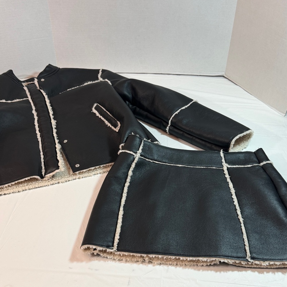 White Fox Boutique Black Mini Skirt & Jacket